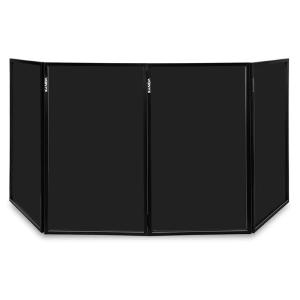 VONYX DB2B PARAVENTO PIEGHEVOLE PER DJ 120x70CM NERO (4-PANNELLI)