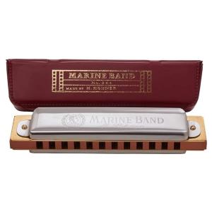 Hohner Marine Band 364/24 G Armonica a Bocca Diatonica in SOL con Custodia