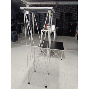 ZZIPP Dj Desk Totem 50x50 cm h160 Silver 