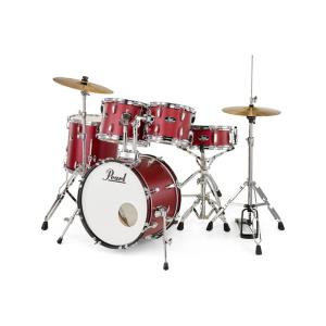 PEARL batteria ROADSHOW 5pz cassa 20" completa di hardware e piatti colore MATTE RED 747