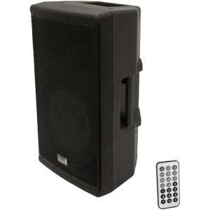 Italian Stage IS X215AUB - Cassa attiva da 15" e da 800w di picco, Bluetooth e multiplayer + telecomando, Nero