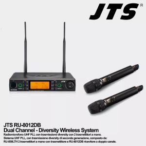 JTS - RU-8012DB+2X RU-850LTH - Sistema UHF PLL composto da: 2 radiomicrofoni con trasmettitore e ricevitore a doppio canale