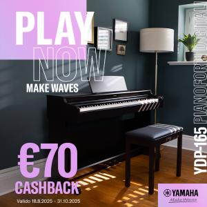 YAMAHA YDP-165 Arius Black PIANOFORTE DIGITALE NERO SATINATO (CASHBACK YAMAHA 70€)