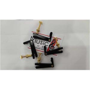 Tiracantino in ottone per violoncello intero (3/4) - (4/4) Set da 4 pezzi. Colore: nero