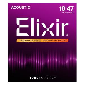 ELIXIR 16002 CORDIERA PER ACUSTICA PHOSPHOR BRONZE EXTRA LIGHT - 010/047