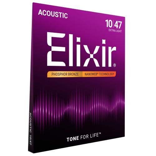 ELIXIR 16002 CORDIERA PER ACUSTICA PHOSPHOR BRONZE EXTRA LIGHT - 010/047