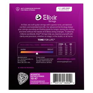 ELIXIR 16002 CORDIERA PER ACUSTICA PHOSPHOR BRONZE EXTRA LIGHT - 010/047
