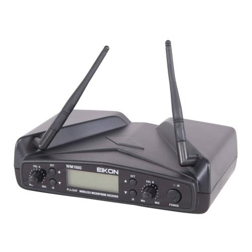EIKON WM700DMA SISTEMA MICROFONICO WIRELESS DOPPIO UHF PALMARE DINAMICO (BANDA A)