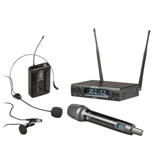 EIKON WM900DKIT SISTEMA MICROFONICO WIRELESS UHF CON PALMARE, ARCHETTO E LAVALIER