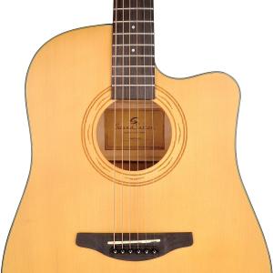 CHITARRA ACUSTICA DREADNOUGHT 4/4 CON TOP IN ABETE MASELLO, ROSETTA INCISA E PREAMP