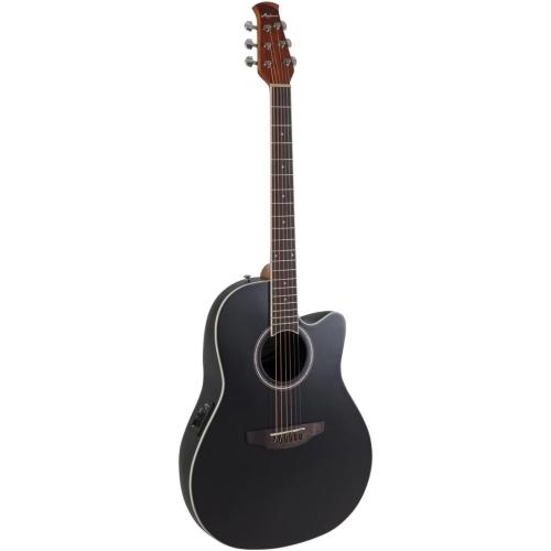 Applause Chitarra Elettro-Acustica Traditional AB24 Mid Cutaway Top in Abete - Black Satin - AB24-5S