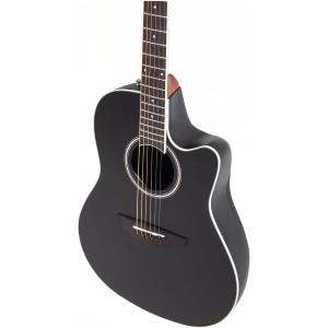 Applause Chitarra Elettro-Acustica Traditional AB24 Mid Cutaway Top in Abete - Black Satin - AB24-5S