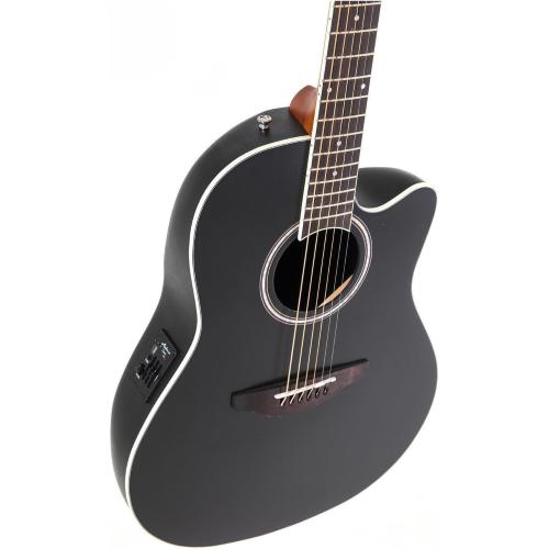 Applause Chitarra Elettro-Acustica Traditional AB24 Mid Cutaway Top in Abete - Black Satin - AB24-5S