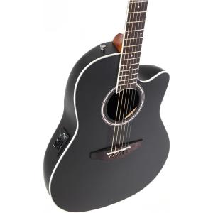 Applause Chitarra Elettro-Acustica Traditional AB24 Mid Cutaway Top in Abete - Black Satin - AB24-5S