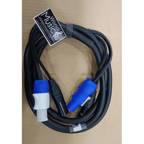 CAVO COMBINATO 2 Mt Dmx Maschio-Femmina E Powercon In/Out