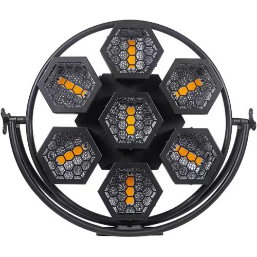 Faretto par 7x50W 7LED COB RGBW luce nera DJ retrò luce flash discoteca spettacolo