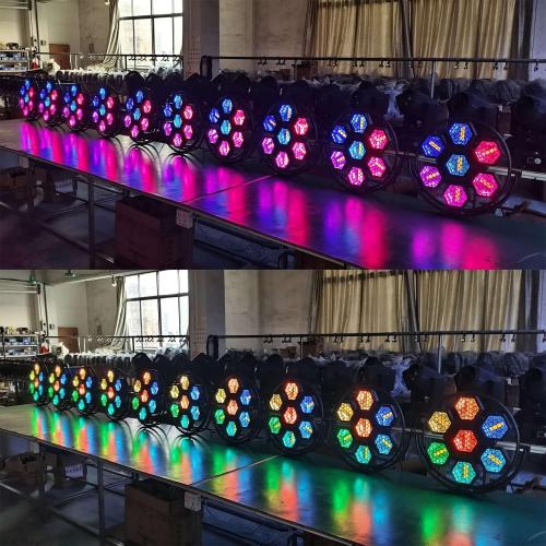 Faretto par 7x50W 7LED COB RGBW luce nera DJ retrò luce flash discoteca spettacolo