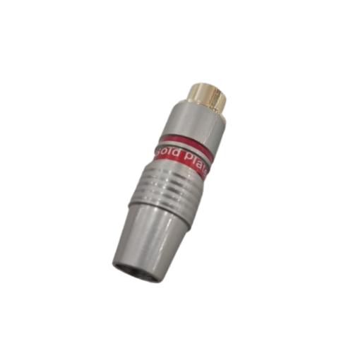 CONNETTORE RCA FEMMINA IN METALLO FINITURA SATINATA