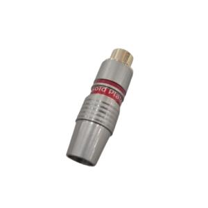 CONNETTORE RCA FEMMINA IN METALLO FINITURA SATINATA