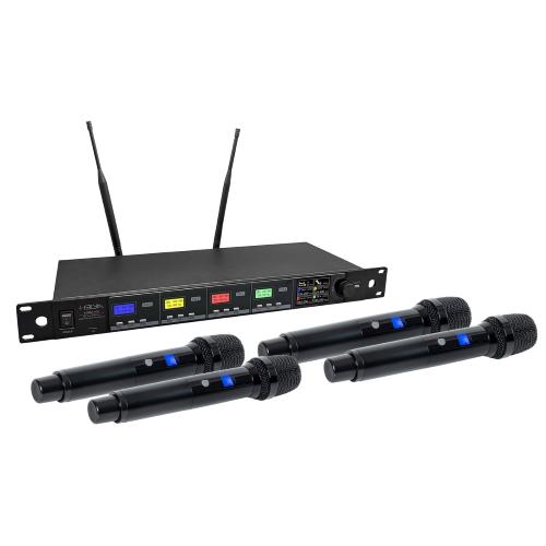 HELVIA VERBA-401 UHF TRUE DIVERSITY WIRELESS SYSTEM CON AUTOSCAN - 4 MIC A MANO A2 (628-668 MHZ)