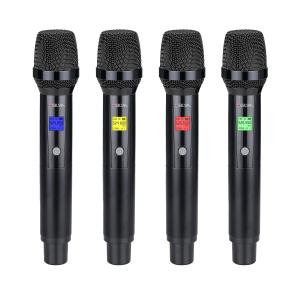 HELVIA VERBA-401 UHF TRUE DIVERSITY WIRELESS SYSTEM CON AUTOSCAN - 4 MIC A MANO A2 (628-668 MHZ)