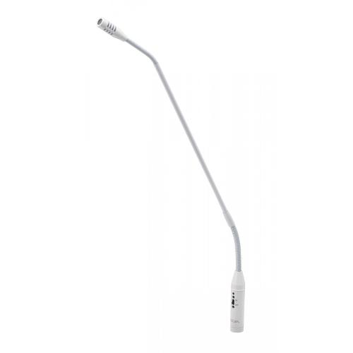 HELVIA MICROFONO A COLLO D'OCA CARDIOIDE CON INTERRUTTORE - LUNGHEZZA 55 CM, BIANCO
