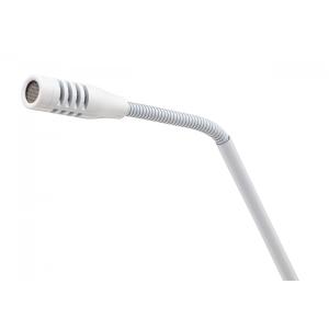 HELVIA MICROFONO A COLLO D'OCA CARDIOIDE CON INTERRUTTORE - LUNGHEZZA 55 CM, BIANCO