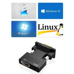 Adattatore audio convertitore HDMI femmina a VGA maschio per set-top box per computer HD per proiettore