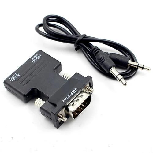 Adattatore audio convertitore HDMI femmina a VGA maschio per set-top box per computer HD per proiettore