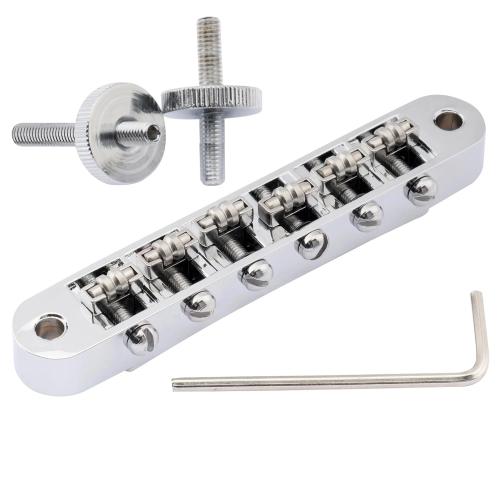 Bridge Saddle Roller Musiclily Pro da 10,4 mm ABR Tune-O-Matic Bridge con palo M4 per chitarra elettrica stile LP