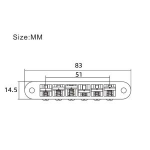 Ponte a sella fissa per chitarra elettrica 6 corde Ponte Tune-O-Matic stile ABR-1 cromato per chitarra elettrica ABR LP SG 