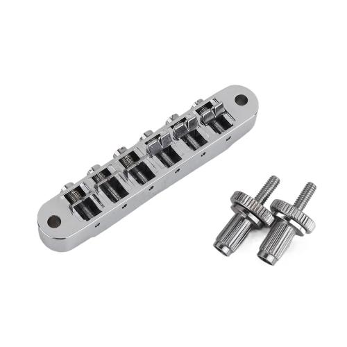 Ponte a sella fissa per chitarra elettrica 6 corde Ponte Tune-O-Matic stile ABR-1 cromato per chitarra elettrica ABR LP SG 
