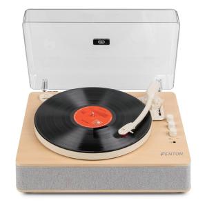 Fenton RP162S - Giradischi in vinile Bluetooth con altoparlanti integrati, colore acero, 33, 45 e 78 giri,Bluetooth