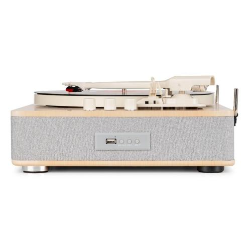 Fenton RP162S - Giradischi in vinile Bluetooth con altoparlanti integrati, colore acero, 33, 45 e 78 giri,Bluetooth