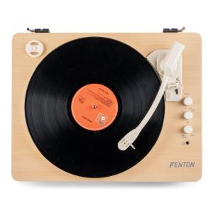 Fenton RP162S - Giradischi in vinile Bluetooth con altoparlanti integrati, colore acero, 33, 45 e 78 giri,Bluetooth