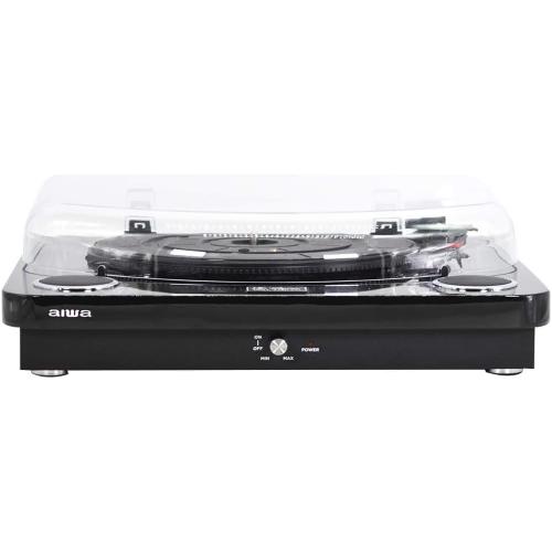 AIWA GBTUR-120BKMKII GIRADISCHI STEREO CON ALTOPARLANTI INTEGRATI, BLUETOOTH, RADIO FM E REGISTRAZIONE USB NERO