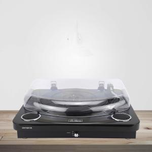 AIWA GBTUR-120BKMKII GIRADISCHI STEREO CON ALTOPARLANTI INTEGRATI, BLUETOOTH, RADIO FM E REGISTRAZIONE USB NERO