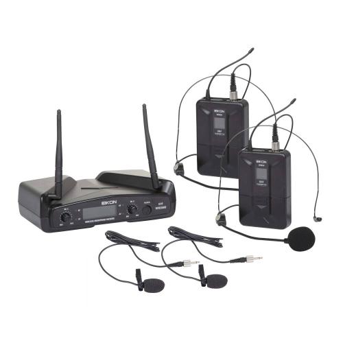 EIKON WM300DH KIT DI MICROFONI WIRELESS LAVALIER, AD ARCHETTO CON TRASMETTITORE BODYPACK E RICEVITORE