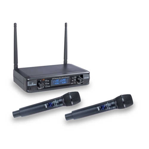 SOUNDSATION SISTEMA WIRELESS COMPATTO UHF DOPPIO A 300 CANALI CON 2 MICROFONI PALMARI A1 (520-550 MHZ)