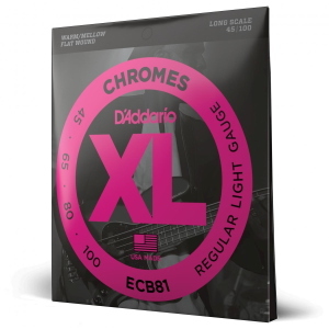 D'Addario ECB81 Chromes Light 45-100 Long Scale