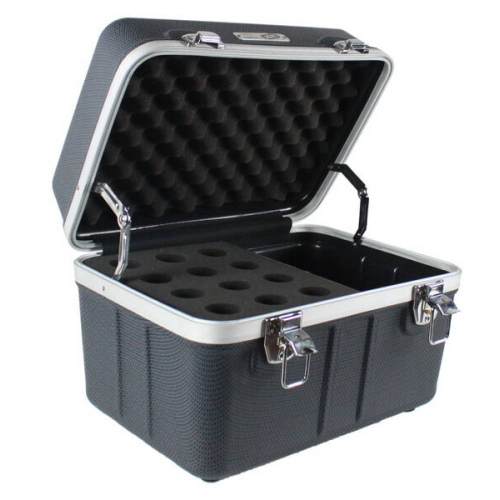 Proel FOABSMIC12 Case x custodia trasporto x 12 microfoni + vano accessori, Nero