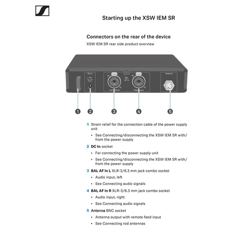 SENNHEISER XSW IEM Set - B Band (B-STOCK)