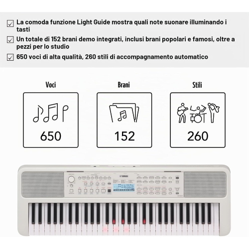 Yamaha EZ310 TASTIERA PORTATILE A 61 TASTI SENSIBILI AL TOCCO
