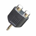 Adattatore da spina jack diam. 3,5 mm. mono una Prese RCA dovuto.