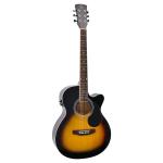 CHITARRA ACUSTICA MINI JUMBO CUTAWAY CON TOP IN ABETE E PREAMP