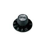 Manopola per chitarra strega nero argento con inserto KS-260-T