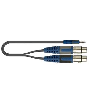 Cavo adattatore jack 3,5 stereo - 2 xlr femmina. Lunghezza: 3 metri 