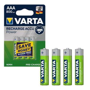 Varta Batteria ministilo 4 x AAA 800mah Ricaricabile