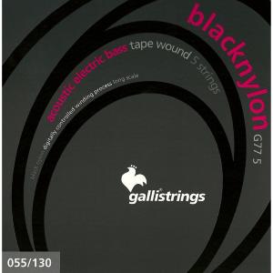 GALLISTRINGS - BLACK NYLON - MUTA 5 CORDE BASSO ACUSTICO .055-.130