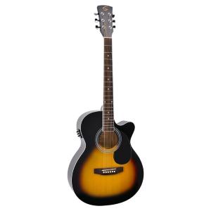 CHITARRA ACUSTICA MINI JUMBO CUTAWAY CON TOP IN ABETE E PREAMP